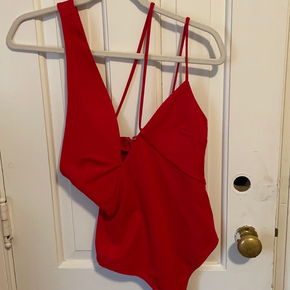 Lovers+friends asymmetrical body suit